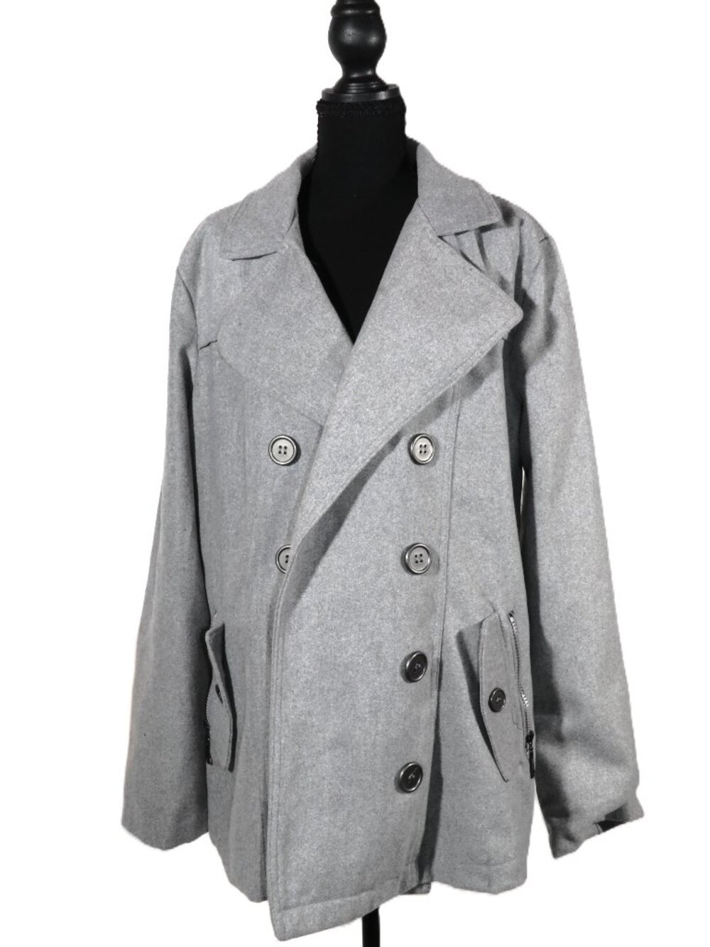 Rue 21 Dark Grey Peacoat Size XL